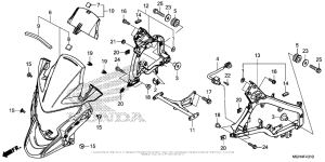 VFR1200X (DCT) Верхний обтекатель