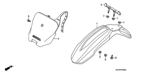CRF70F Переднее крыло