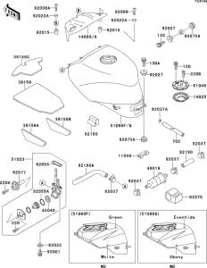 ZX400 Fuel tank(1 / 2)(zx400-l5 / l7)