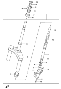 AY50 Вилка передней оси