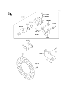 KLE500 Задний тормоз