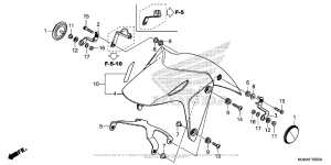 CBR500R (ABS) Переднее крыло