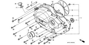 NR750 Крышка картера правая