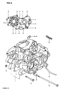 RM250 Картер двигателя