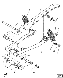 SR125SP Задняя подвеска
