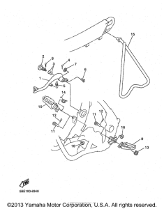 YZ400FK Подножки