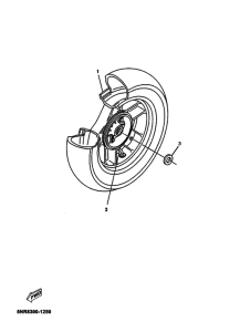 YP125E Rear wheel complete assy