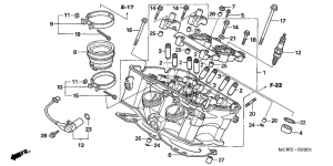 VFR800 (ABS) Головка цилиндров
