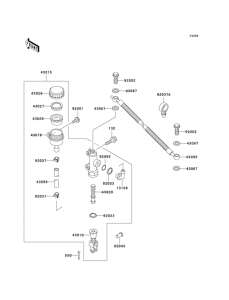 KLE500 Задний торм цилиндр