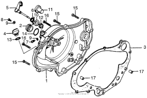 MT125 Крышка картера правая