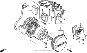 CR250R Крышка картера левая