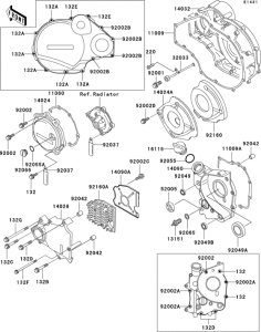 ZX1100 Крышки двигателя