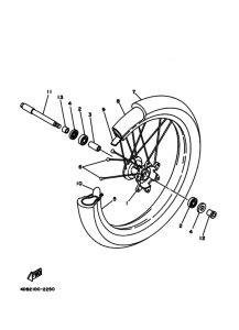 YZ250 Переднее колесо