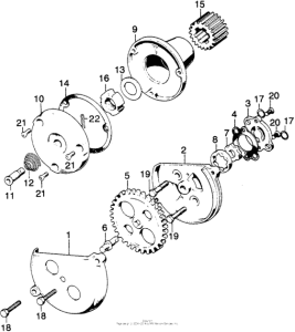 CL125 Oil filter rotor + oil pump