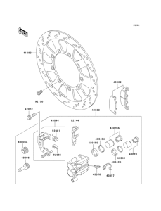 KLE500 Передний тормоз