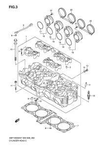 GSF1250S Головка цилиндров