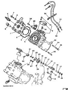 TZ250U Головка цилиндров