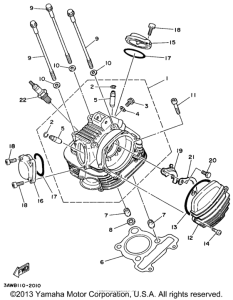 TW200HC Головка цилиндров
