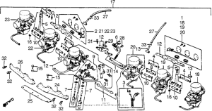 CBX Carburetor assy. link