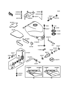 ZX400 Топливный бак