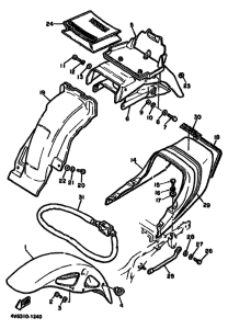 XJ550 Front fender. rear fender