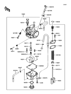 KX100 キャブレタ