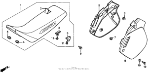 CR500R Сиденье