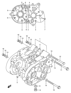 BX120 Картер двигателя