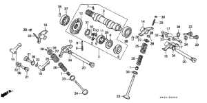NX500 Распред вал / клапана