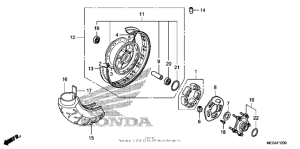 VT750CA Переднее колесо