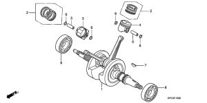 XL125V Crankshaft / piston