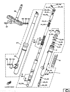 YZ125 Передняя вилка