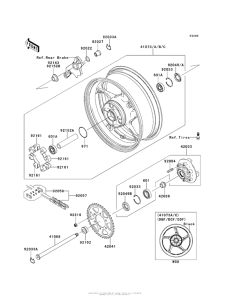 ZR1000 Заднее колесо и цепь