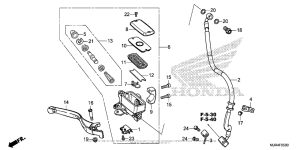 GL1800C Передний главный тормозной цилиндр