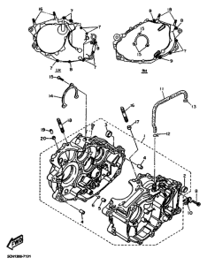 TT600R Картер двигателя