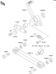 ZR550 Педаль тормоза