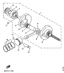 XC125 Коленчатый вал и поршни