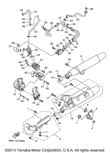 XVS650A Выхлопная система