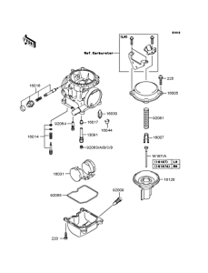 EX250 Карбюратор в разборе