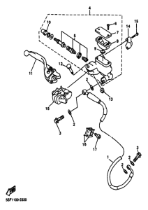 WR450F Передний тормозной цилиндр