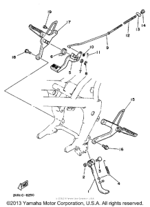 YSR50U Подножки