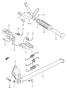 TS125 Stand - footrest