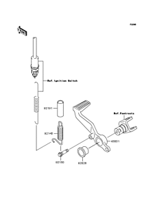 ZX636 Педаль тормоза