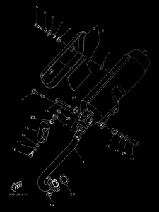 YP125E YP125R Выхлоп