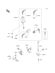 KLE250 Замок зажигания