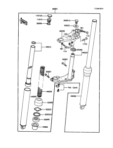 KE100 Передняя вилка