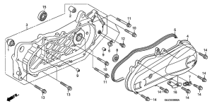 NPS50 Swingarm /  left crankcase cover