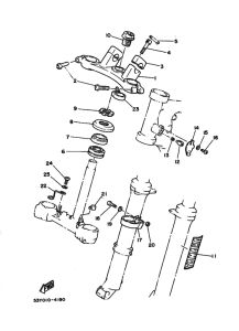 TY250 Nutsteering stem