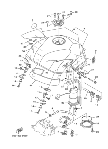 TDM900A Топливный бак