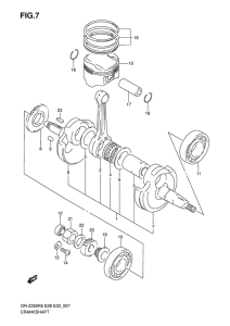 DR-Z250 Вал коленчатый